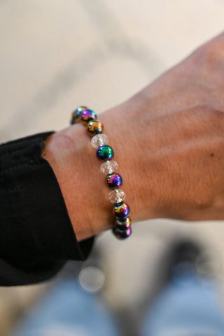 Manifesting My Dreams Titanium Rainbow Bracelet