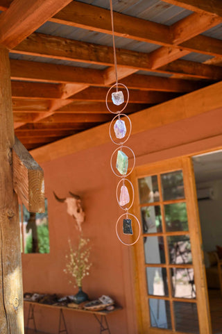 gemstones copper rings hanging home decor