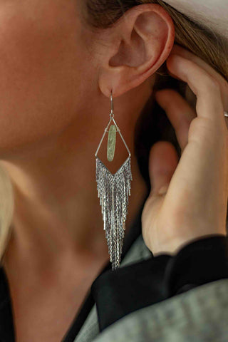 True To Yourself Kyanite Fringe Earrings