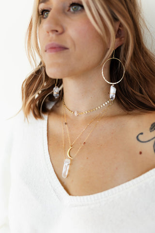 Powerful Goddess Layering Gold Necklace Set
