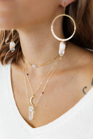 Powerful Goddess Layering Gold Necklace Set
