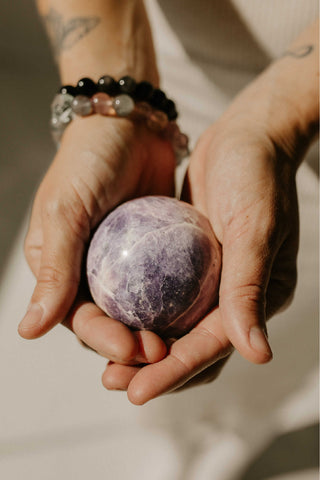 Lepidolite Sphere of Manifestation