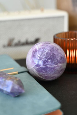 Lepidolite Sphere of Manifestation