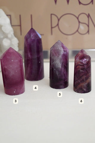I Transform Through Love Fluorite Tower
