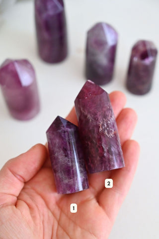 I Transform Through Love Fluorite Tower