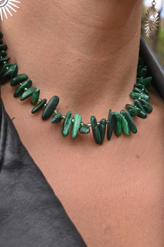 I Am Transforming Malachite Gemstone Necklace