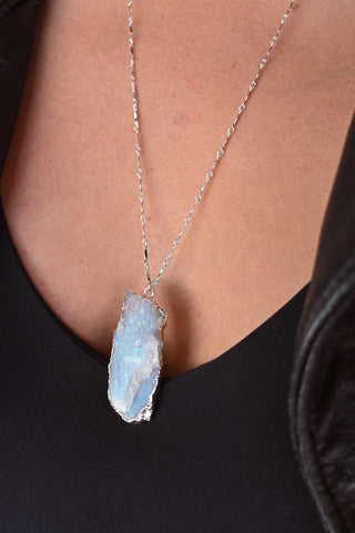 I Am Love Moonstone Silver Necklace