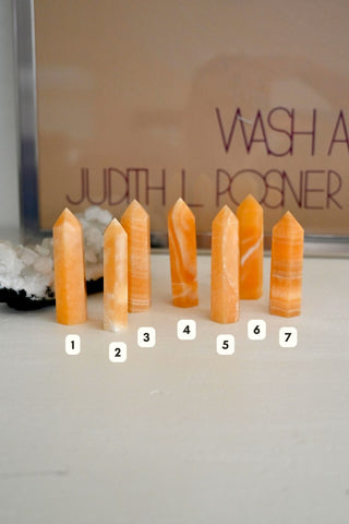 Orange Calcite Life Force Tower