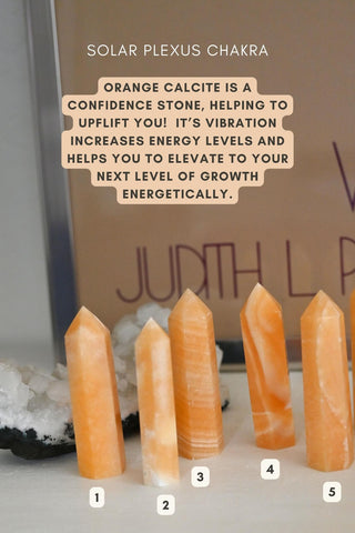Orange Calcite Life Force Tower