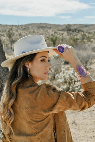 Inner Wisdom Purple Agate Silver Ring