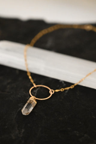 Dream Chaser Quartz Gold Necklace