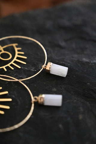 Crystal Visions Selenite Gold Hoops