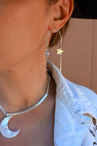 Shooting Star Silver Earrings