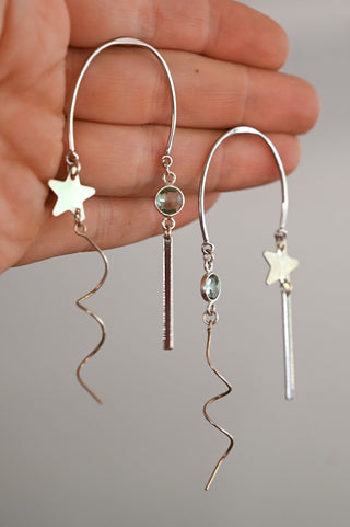 Shooting Star Silver Earrings