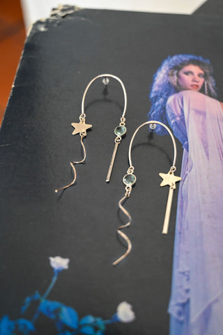 Shooting Star Silver Earrings