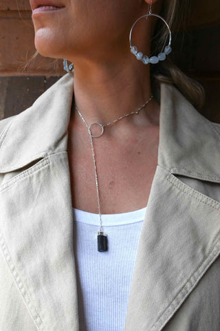 I Am Grounded Tourmaline Lariat Necklace