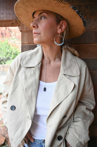 I Am Grounded Tourmaline Lariat Necklace
