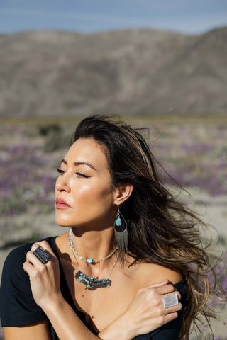 Turquoise Truth Silver Fringe Earrings