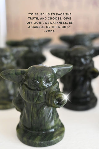 The Force Is Within You Jade Gemstone Yoda