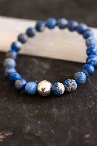 blue lapis lazuli gemstone bracelet