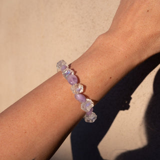 angel aura quartz purple crystal bracelet
