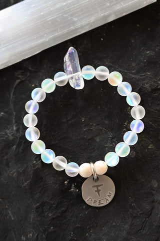 aura quartz crystal bracelet