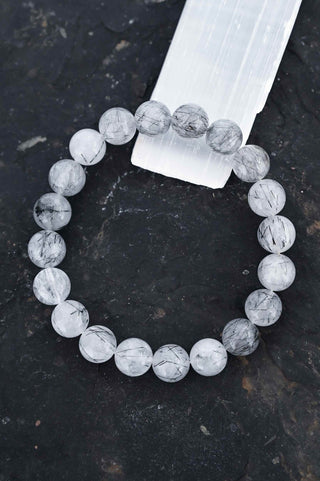 gray tourmaline quartz bracelet