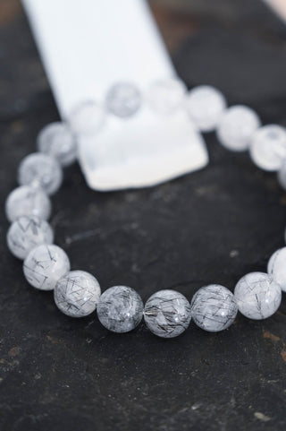 gray tourmaline quartz bracelet