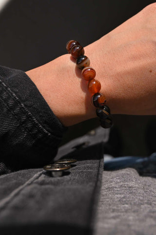 brown agate gemstone bracelet