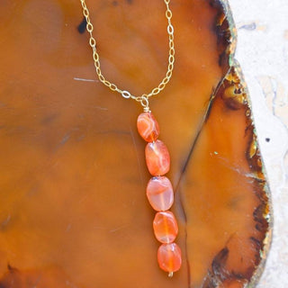 red carnelian gemstone necklace