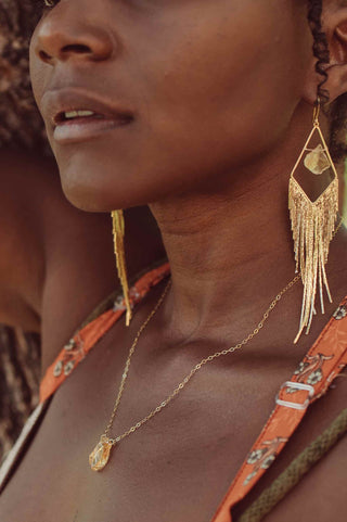 citrine gold necklace