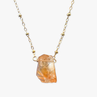 citrine crystal necklace