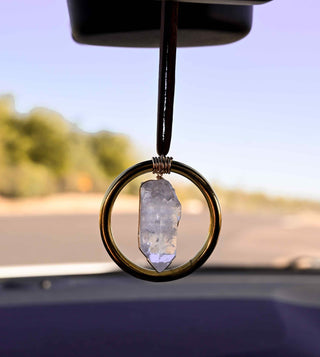 quartz crystal car charm accessory