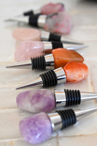 gemstone wine stoppers