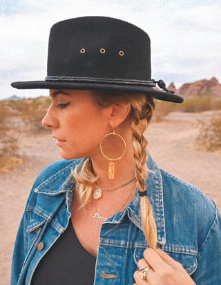 citrine crystal gold hoop earrings