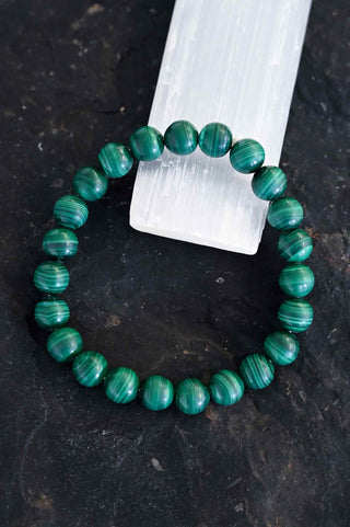 green malachite gemstone bracelet