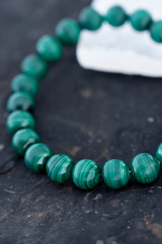 green malachite gemstone bracelet