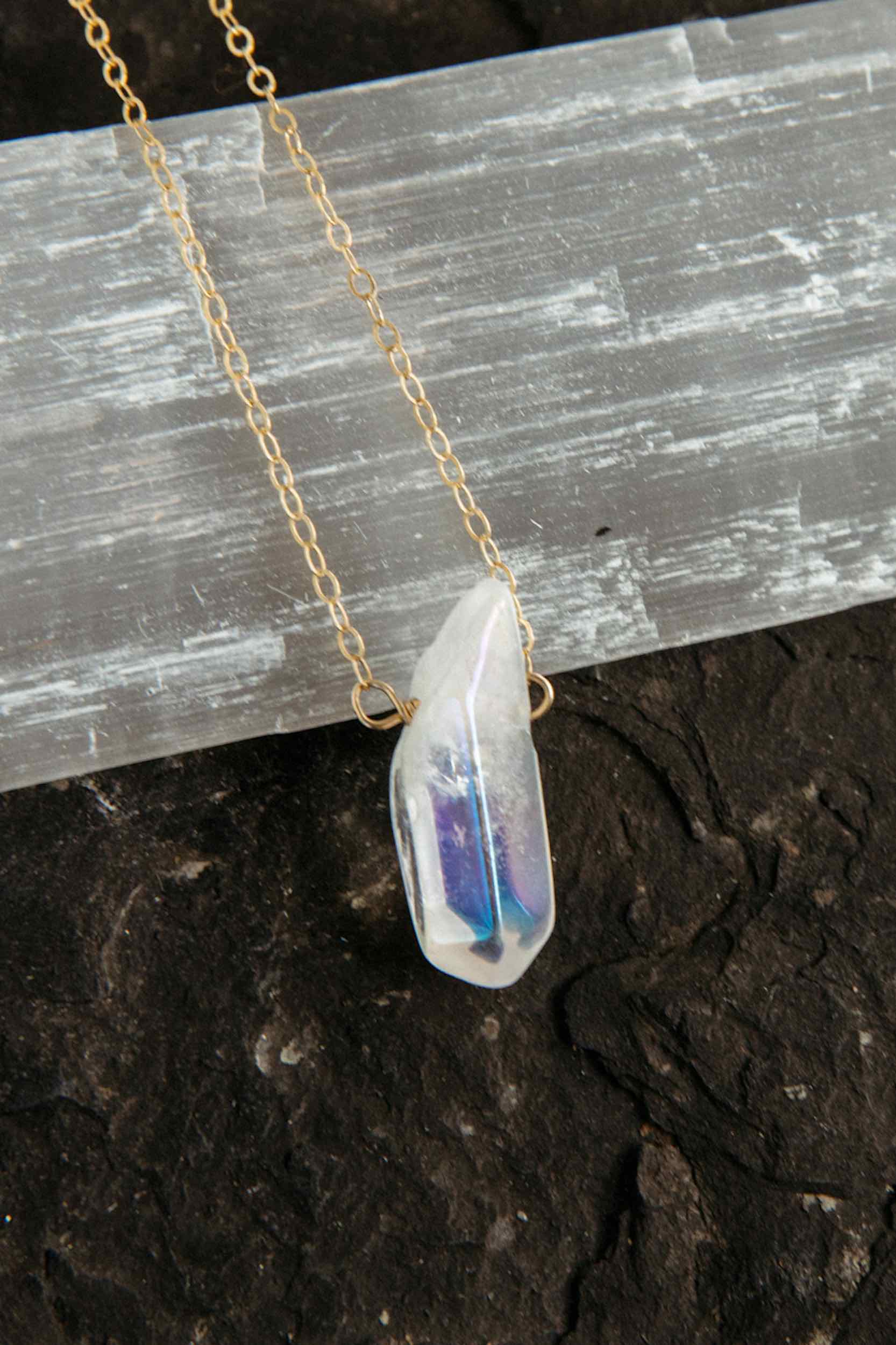 Angel Aura Quartz Crystal Pendant – Mystic Crystal Imports