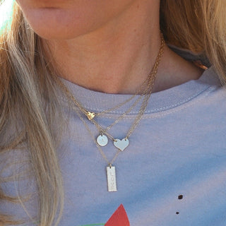 personalized gold charm necklace