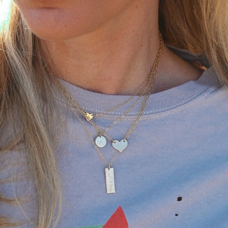 personalized gold bar necklace