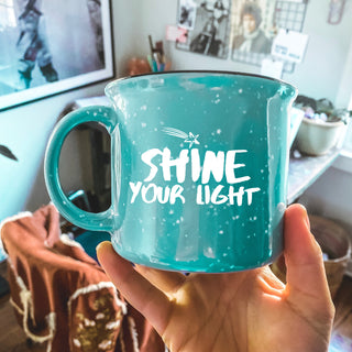 Shine Your Light Camper Mug